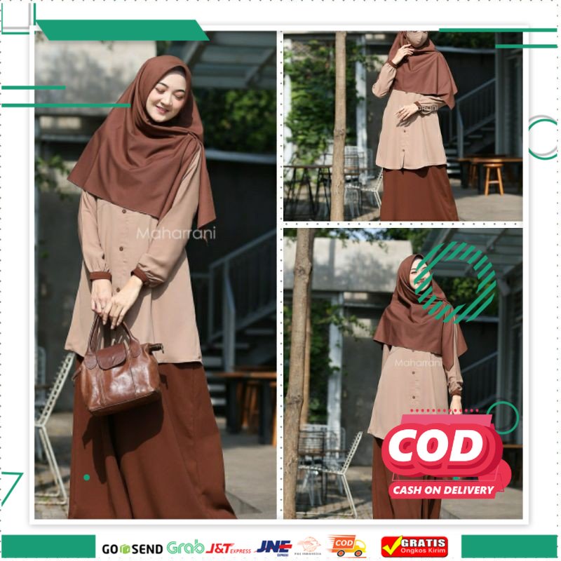 PROMO HARI INI / Seragam Dinas Pramuka Baju Pramuka Sma Guru Wanita Set Baju Pramuka Gamis Guru Pere
