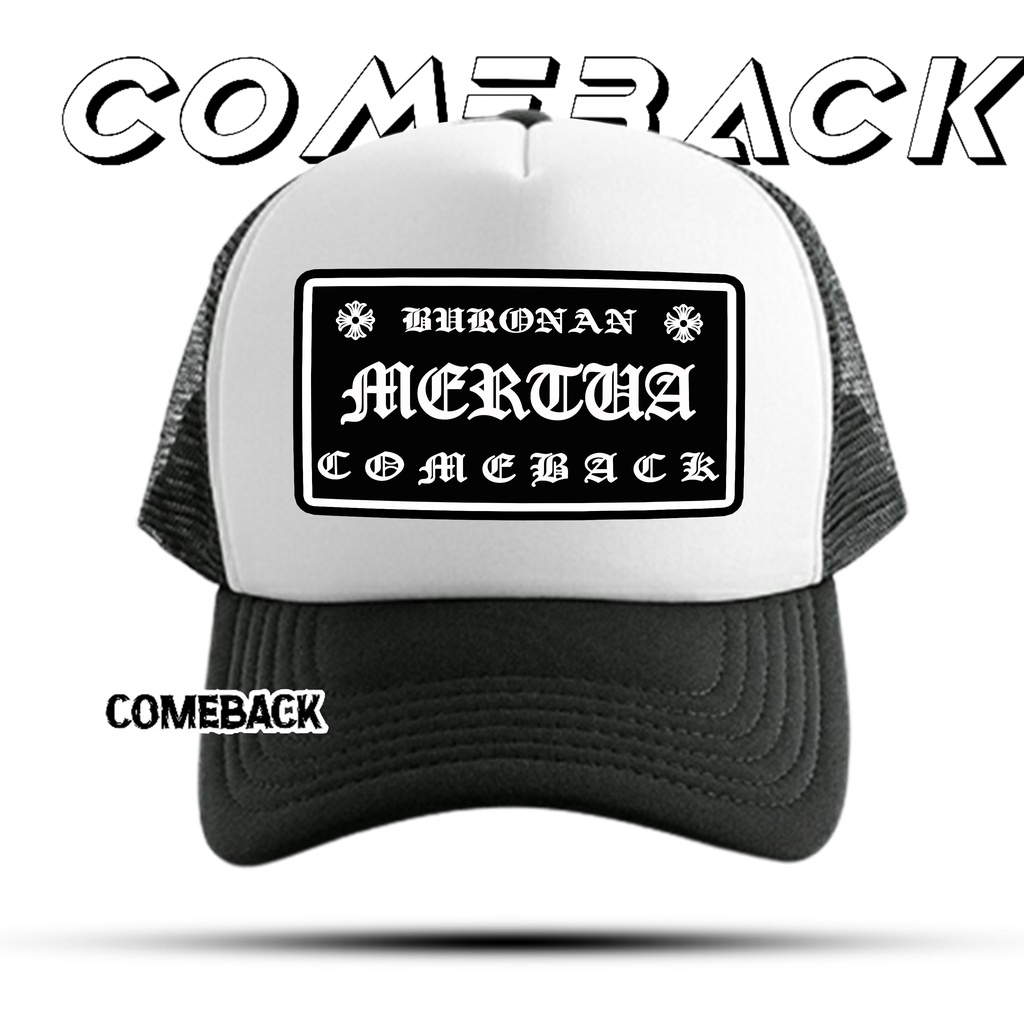 Topi Jaring BURONAN MERTUA - Topi Trucker - Topi jaring Pria - Topi Trucker pria - Topi Costume - To