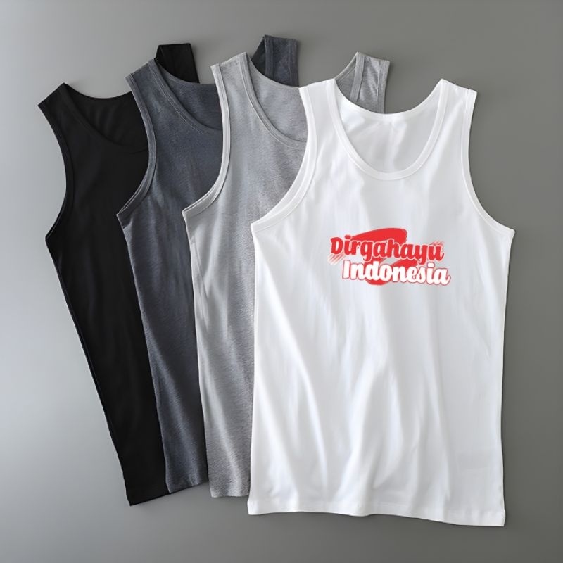 Singlet Pria Dirgahayu Indonesia Baju Singlet Pria Tanktop Pria Cotton