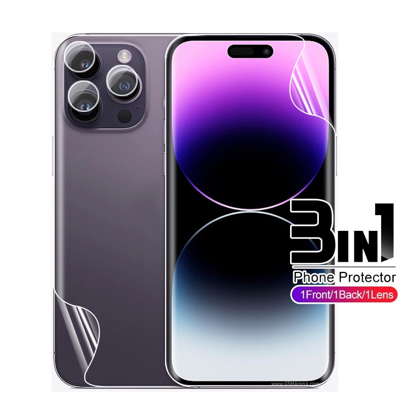 Cre Pelindung Layar Apple Iphone 14 Iphone 14 Plus Iphone 14 Pro Iphone 14 Pro Max Bahan Hydrogel Pa