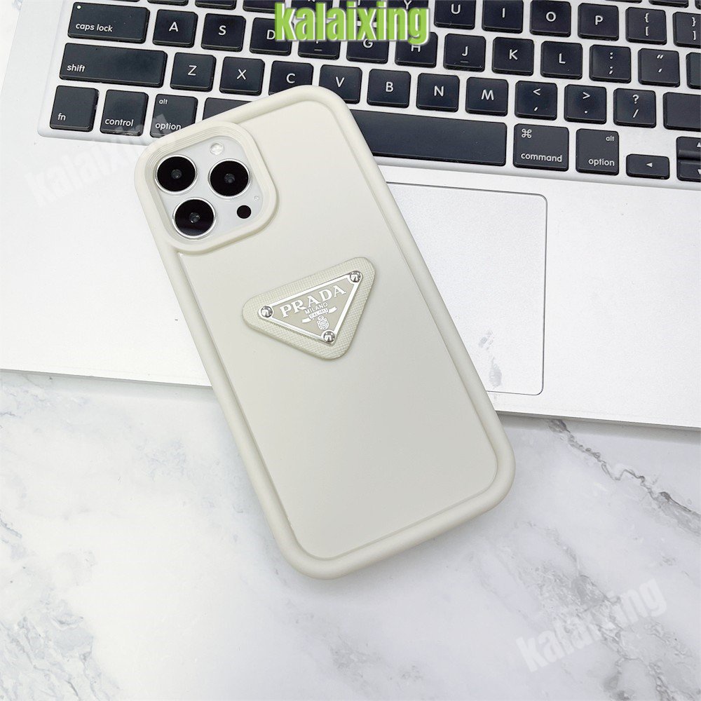 Casing Ponsel Prada 3D Untuk iPhone 14 Pro Max 13 Pro 12 Pro Max casing Silikon Lembut Warna Penutup Belakang