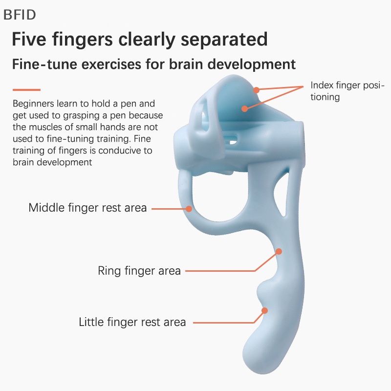 [BFID] Tempat Pulpen Postur Wrig Anak Alat Koreksi Latihan Wrig Silikon Lembut Aid Grip Posture Correction Stationery [ID]