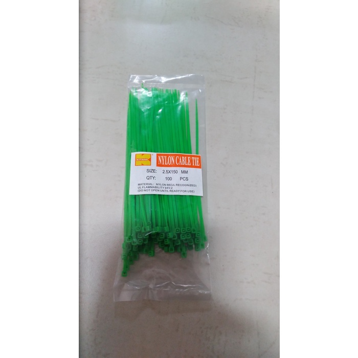 

Kabel Ties 15 Cm tebal 2.5 cm warna Hijau merk Kitani - 7112221