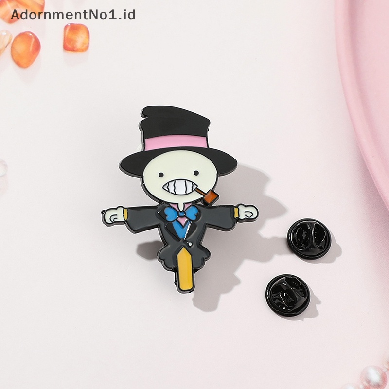 [AdornmentNo1] Hal pindah Castle Scarecrow pangeran bros kepala Turnip Pin logam Fashion High Quality lencana perhiasan hadiah