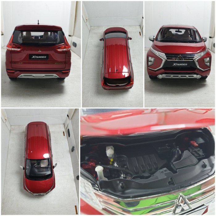 diecast mitsubishi xpander 1:18 paudi dealerbox expander skala 18