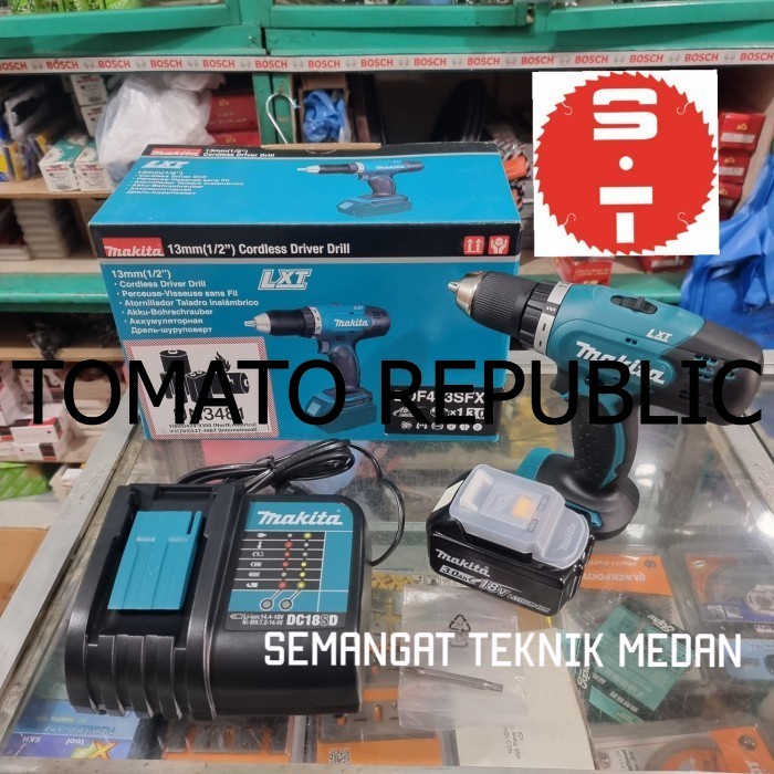 Murah DDF453SFX7 CORDLESS DRILL BOR BATERAI 13mm 18V 3AH MAKITA DDF453 SFX7 IKN451