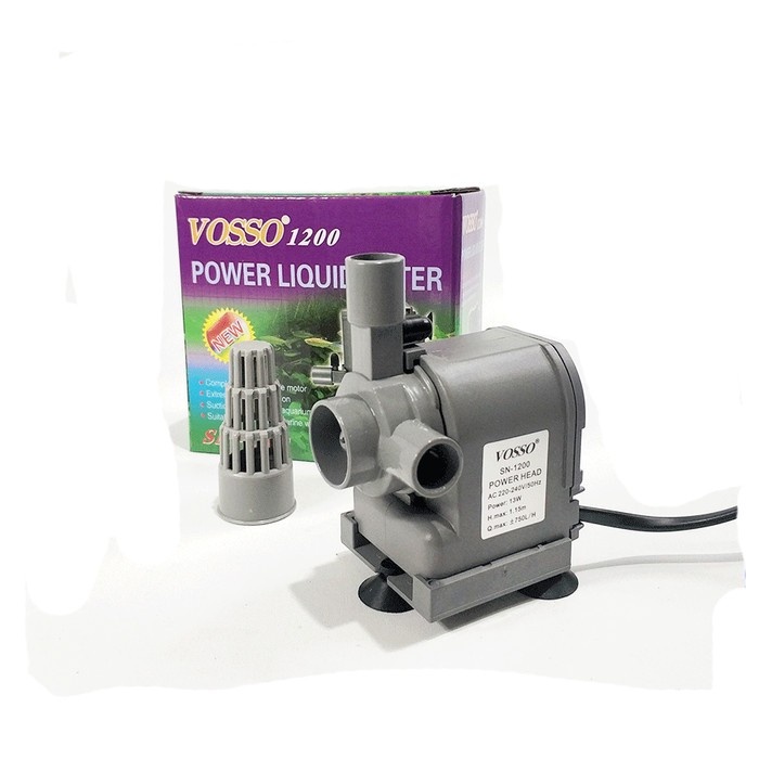 Pompa Celup Akuarium VOSSO SN-1200, SN-1600, SN-2500, SN-3500, SN-4500 POWER HEAD Filter Penyaring A
