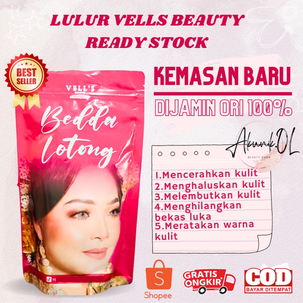 BEST SELLER VELLS BEDDA LOTTONG  | lulur vells bedda lotong | bedda lotong velis | bedda lotong veli