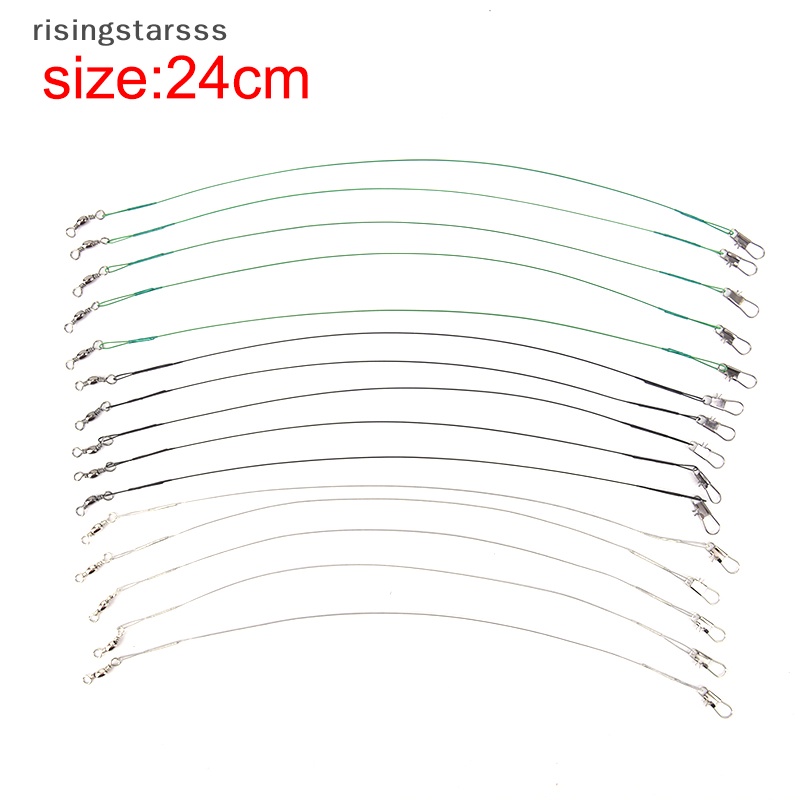 Outdoor 10pcs/lot Steel Fishing Line Steel Wire Leader Dengan Kawat Pemimpin Pancing Putar  New