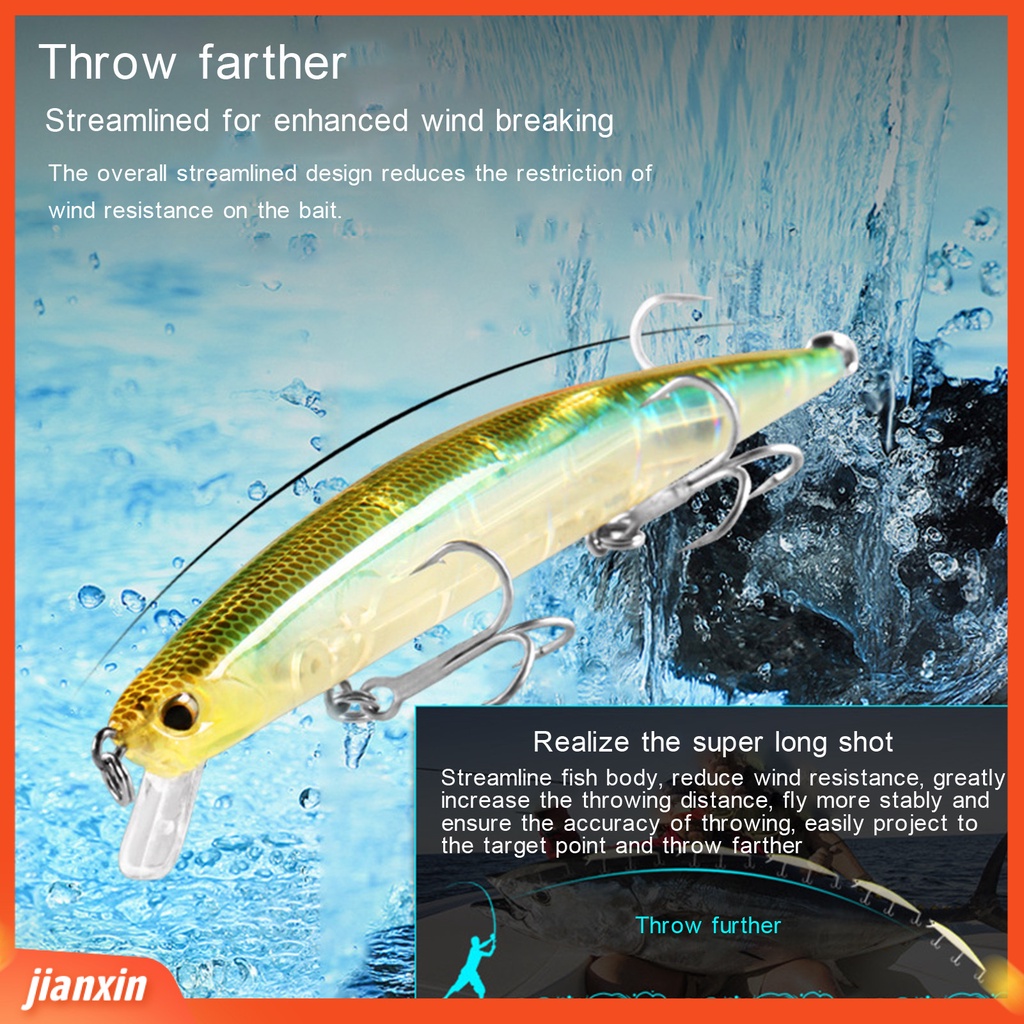 (in Stock) 14cm 18g Umpan Pancing Desain Simulasi Merampingkan Non-deformed Built-in Noise Bead Umpan Buatan Untuk Pecinta Memancing