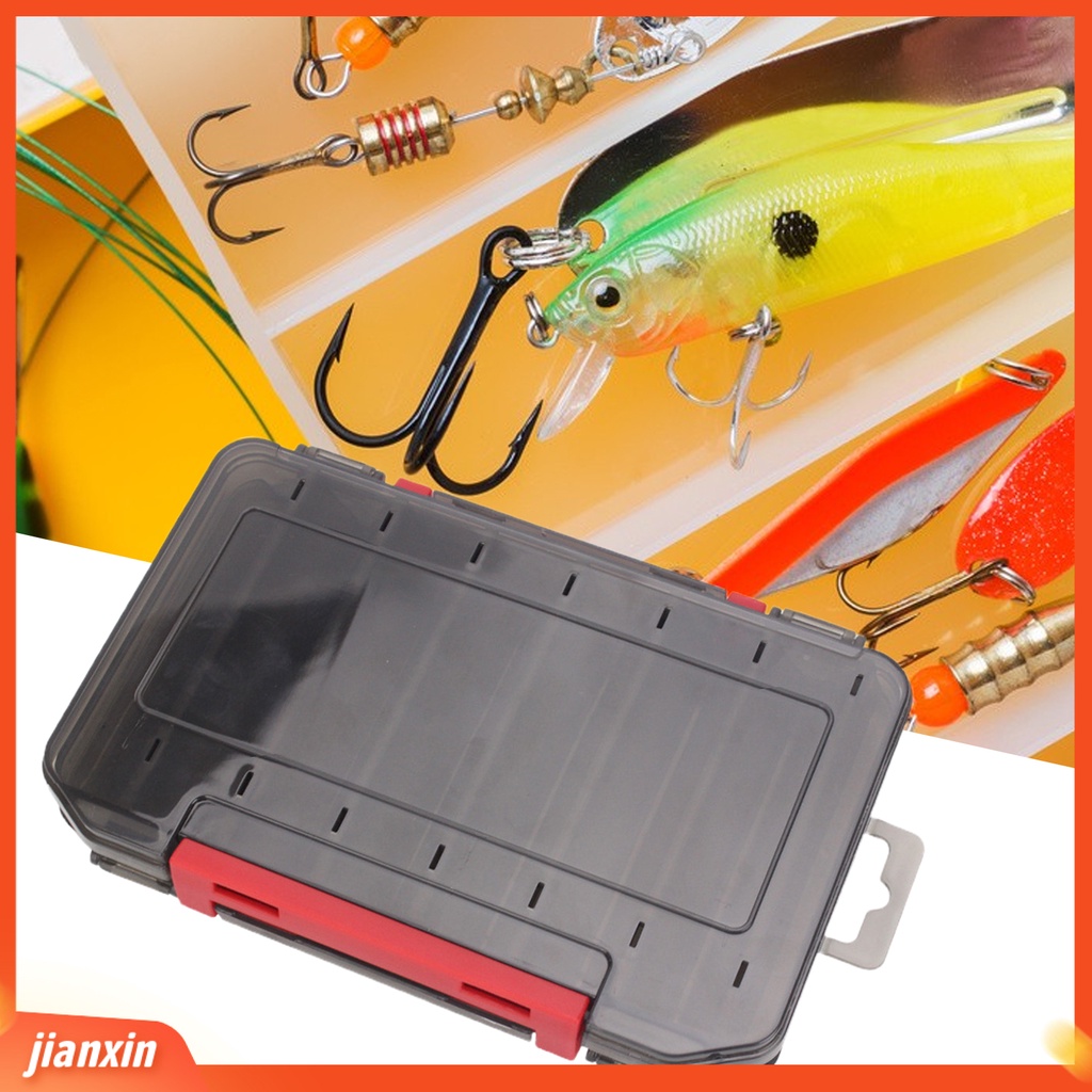 (In Stock) Fishing Tackle Box Portable Tahan Aus Desain Lubang Gantung Universal Multifungsi Penyimpanan Alat Dua Sisi Umpan Umpan Kait Organizer Perlengkapan Memancing