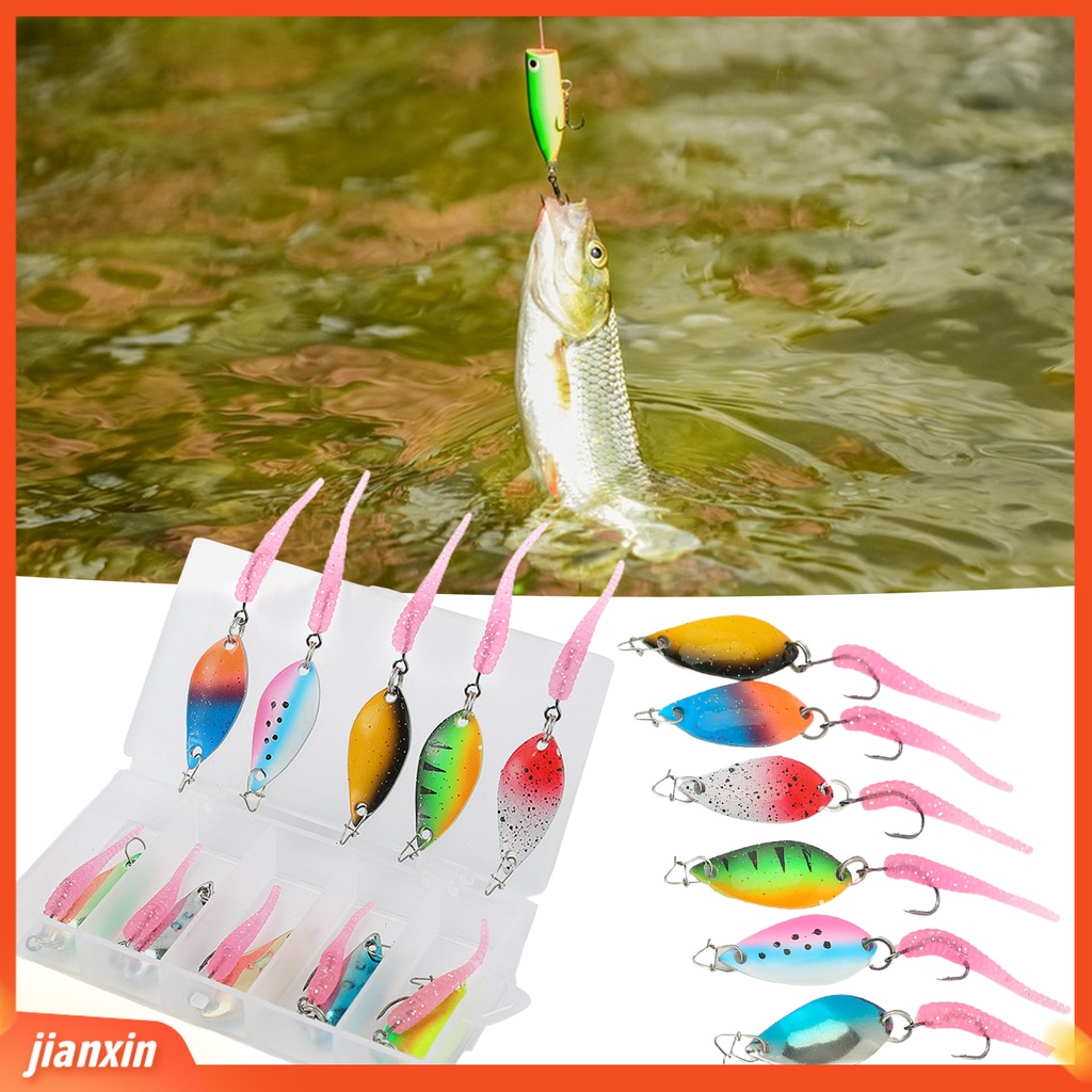 (In Stock) 1set Umpan Pancing Payet Fokus Belakang Gravity Center Berenang Terus Jarum Ekor Akurat Lempar Angling Tajam Warna-Warni Cat Memancing Umpan Aksesoris Memancing