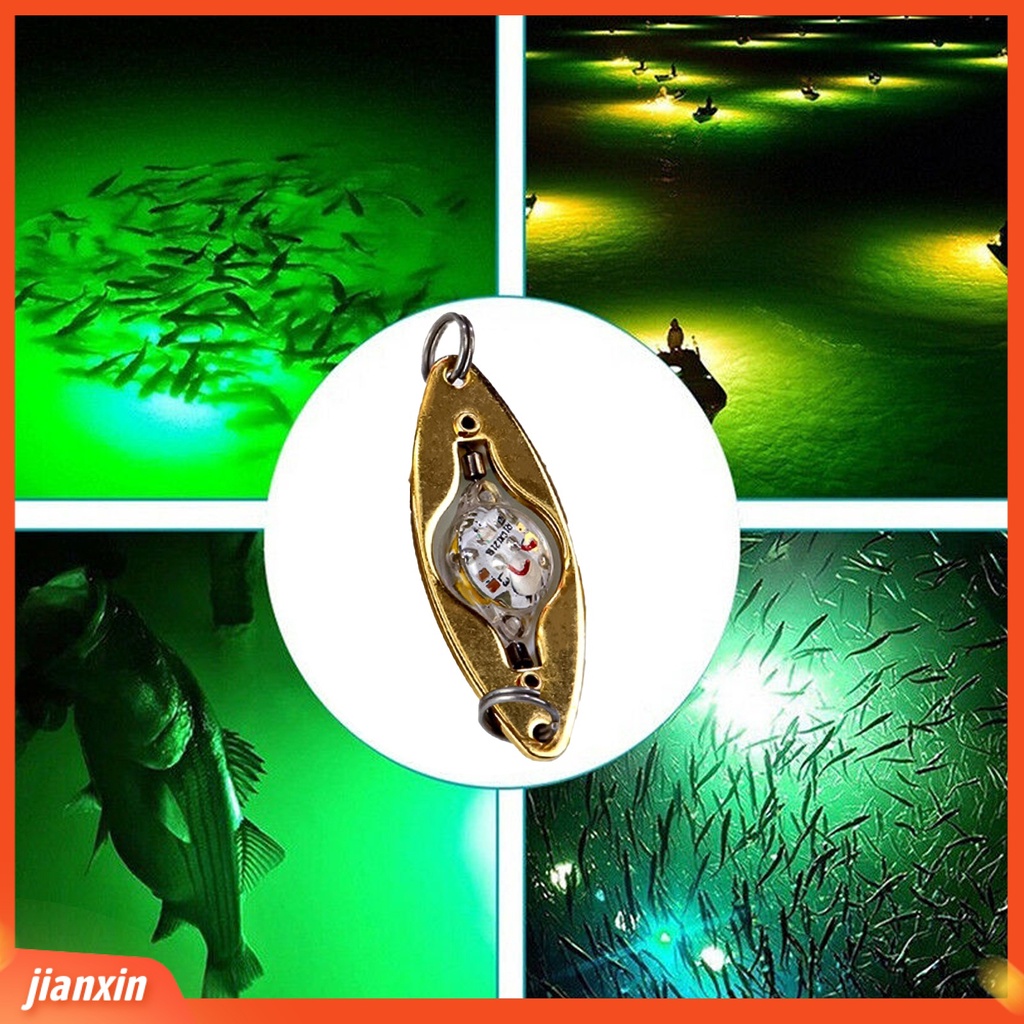 (In Stock) Lampu Memancing Bawah Air Mini Paduan Terang Tembaga LED Dapat Diputar Memancing Kedip Cahaya Umpan Umpan Untuk Memancing