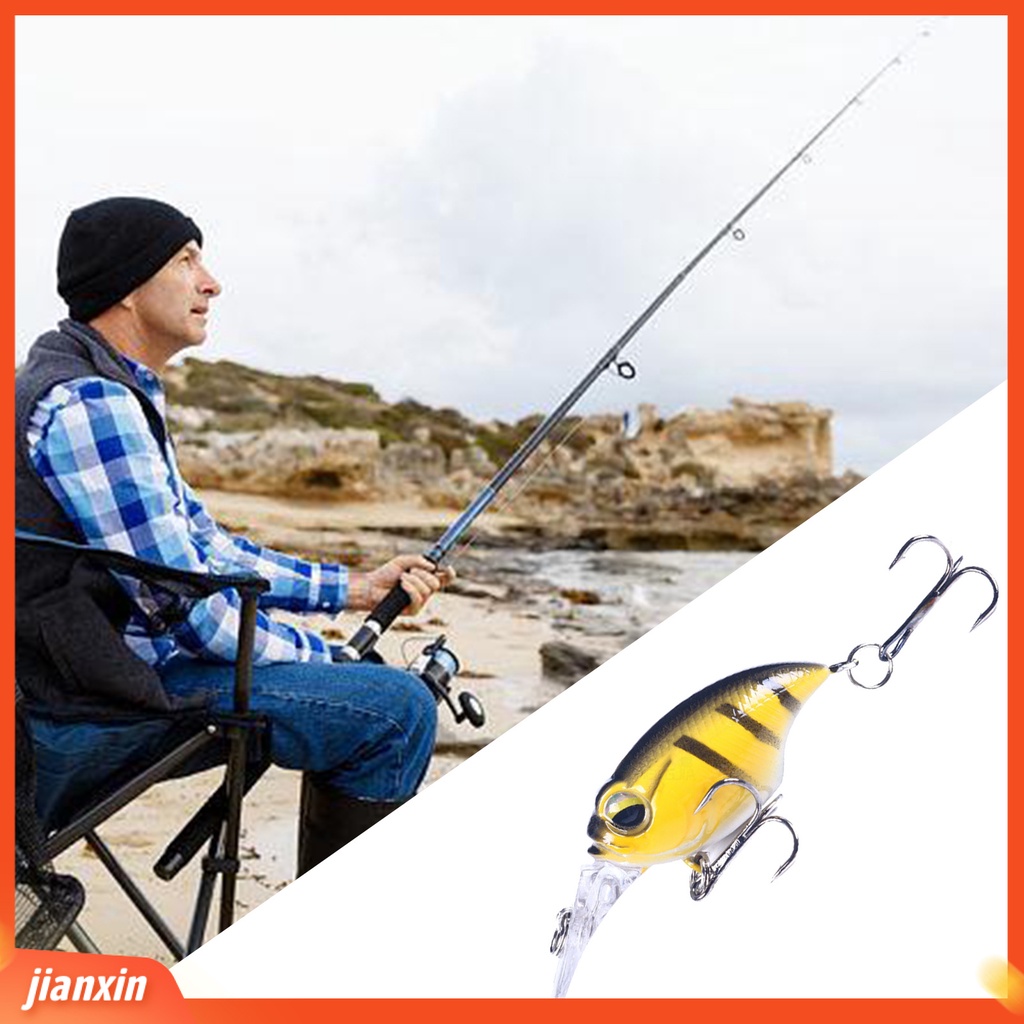 (In Stock) 10Pcs 6cm /6.2g Vivid Fishing Lure Umpan Buatan Ringan Crankbait Untuk Angling