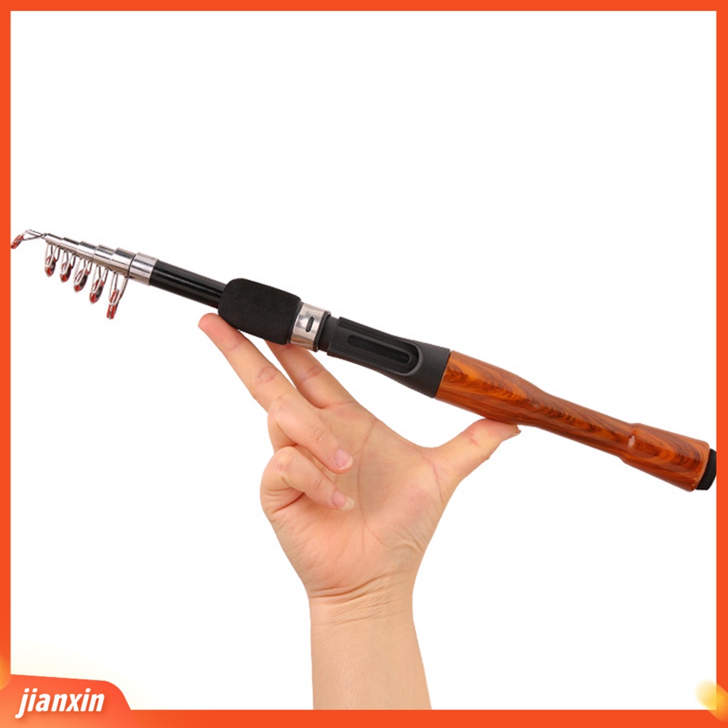 (In Stock) Tiang Pancing Mudah Digunakan Combo Joran Teleskopik Bagian Pendek Bertulang Kompak Untuk Outdoor