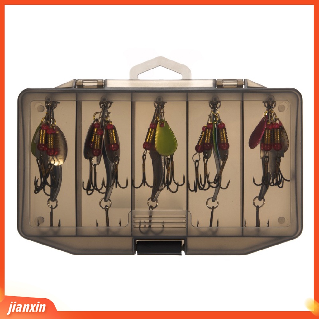 (In Stock) 21Pcs Faux Lure Set Palsu Berpayet Umpan Kit Dengan Kait Tajam Kotak Penyimpanan Outdoor Fishing Tackle