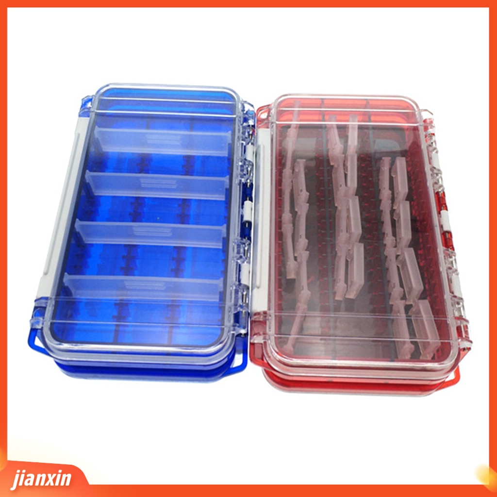 (In Stock) Fishing Tackle Box Dua Sisi Aksesoris Pancing Bahan Plastik Multifungsi Lure Case Untuk Memancing