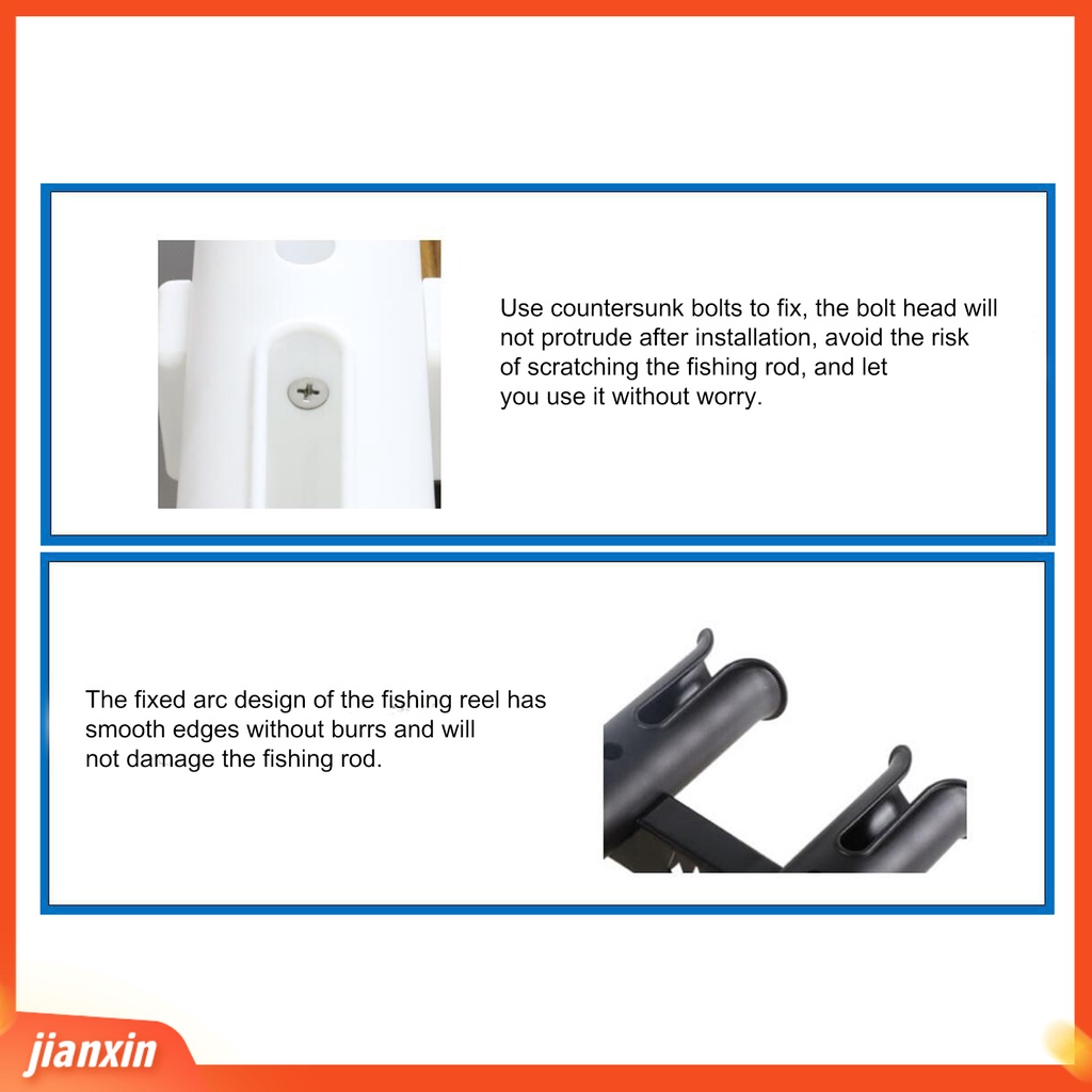 (In Stock) Holder Joran Pancing 3tabung Yang Dipasang Di Dinding Tough Rack Braket Tiang Pancing Untuk Perahu