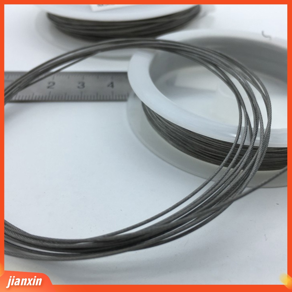 (In Stock) 50m 7helai Garis Kawat Baja Pancing Braided Leader Coating String Trace Rig