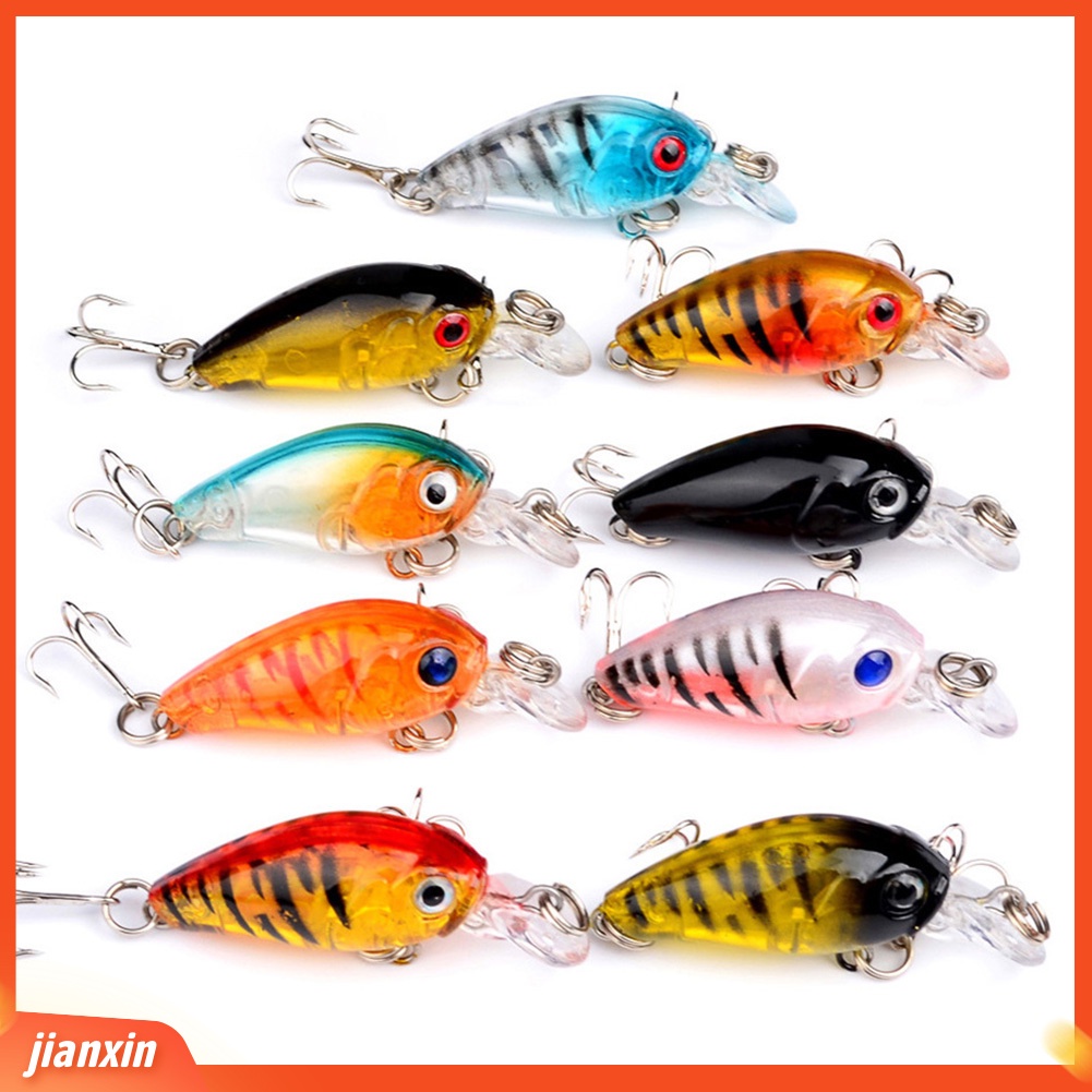 (In Stock) 4.5 cm Buatan Memancing Manusia Hidup Umpan Crankbait Wobbler Ikan Renang Tackle