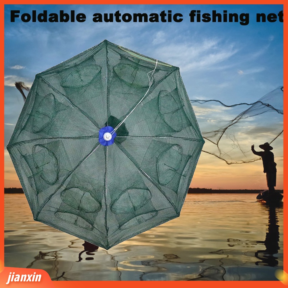 (In Stock) Jaring Ikan Lipat Otomatis Ikan Kecil Kandang Udang Nylon Crab Fish Trap Network