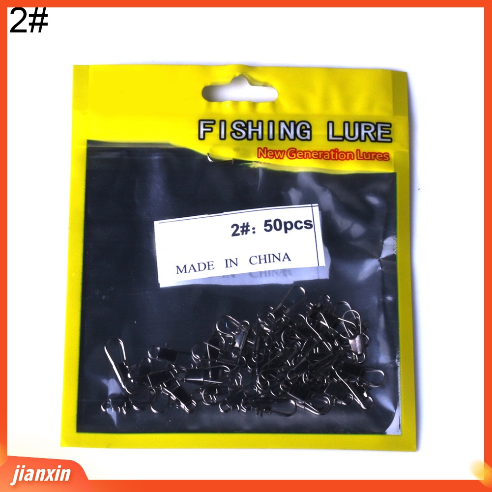 (In Stock) 50pcs Fast-Lock Rolling Swivel Snap Bearing Konektor Pancing Clasp Tackles