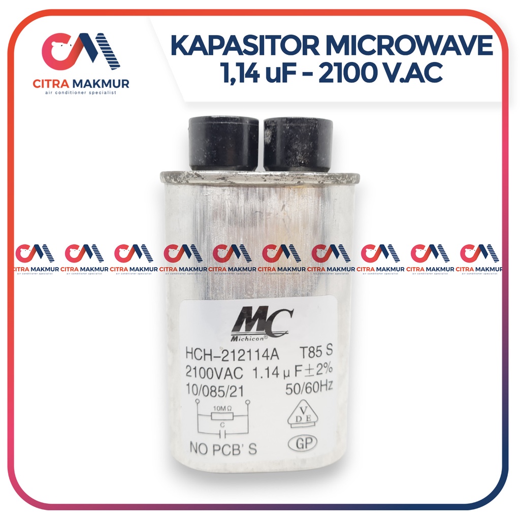 Kapasitor Microwave Oven 1,14 uf mf 2100 V Volt Micro Wave Cosmos MC Capasitor Merk