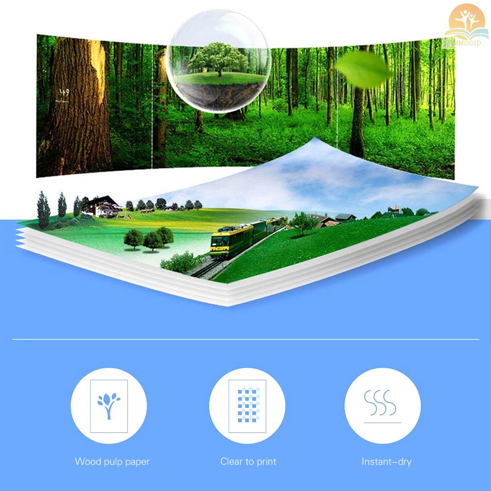 In Stock Professional A4 Size 20 Sheets Glossy Photo Paper 8.3 * 11.7 Inch 200gsm Waterproof Resistant High Gloss Finish Surface Quick Dry for  Epson HP Color Inkjet Printer