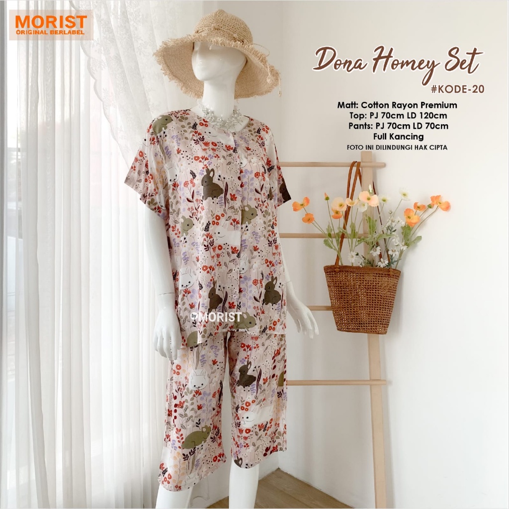 Dona Homey Set (19-21) ORI MORIST | Ld120 Cotton Rayon Premium