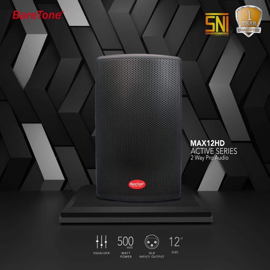 SPEAKER PORTABLE BARETONE MAX12HD / MAX 12HD / MAX 12 HD 500WATT