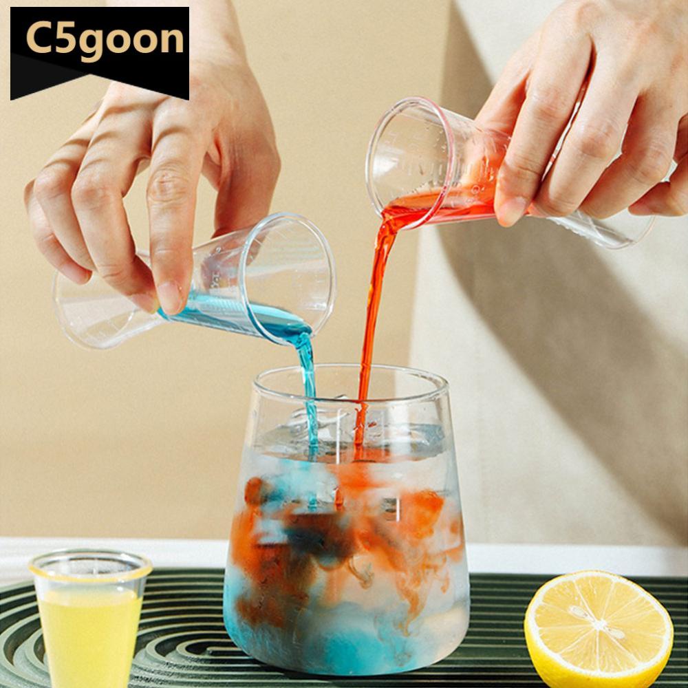 C5goon 10 /20ml Atau 20 /40ml Cocktail Shaker Measuring Cup Scale Cup Campur Aksesoris Minuman Bar Jigger Cup Barware Bartender Tools D6T5