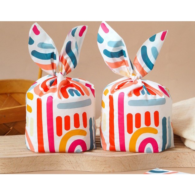 

HX17050 pcs 13.5x23 Plastik Kelinci Souvenir Hadiah Snack Goodie Bag - Motif B