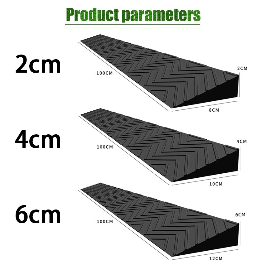 Ramp Wheelchair Ramp Kursi Roda Plastik Papan Tanjakan Sweeping Robot 2cm 4cm 6cm