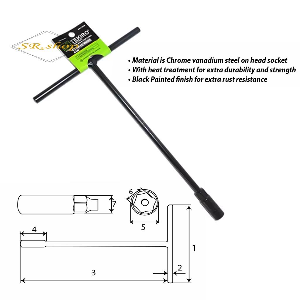 Tekiro Kunci Sock T 12MM, KUNCI PAS T 14MM, KUNCI SHOCK T NO 14, KUNCI SHOCK T 14, KUNCI T UNTUK BAU