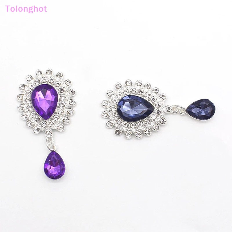 Tolonghot&gt; Fashion Alloy Berlian Imitasi Mengkilap Tetesan Air Liontin Bros Vintage Aksesoris DIY Kreatif Kostum Perhiasan Dekorasi well