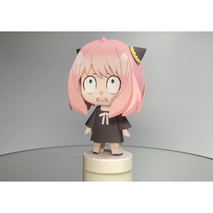 Chibi Anya Shocked Forger Spy x Family Papercraft