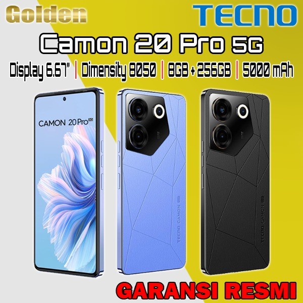 TECNO CAMON 20 PRO 5G 8/256 Ram 8GB Internal 256GB Garansi Resmi