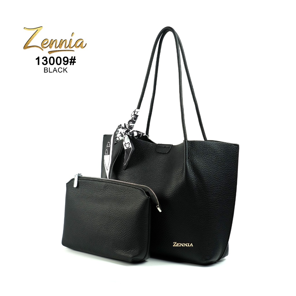 (TGS) Tas Tote Bag Kulit Zennia 13009 Tas Wanita Tas Bahu Tas Kerja 2 in 1