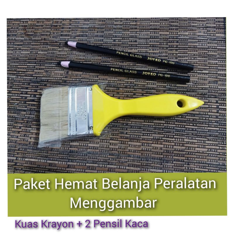 

Kuas Krayon Pembersih Remah Krayon Pensil Penebal Pensil Kaca Joyko Peralatan Menggambar Handini Art