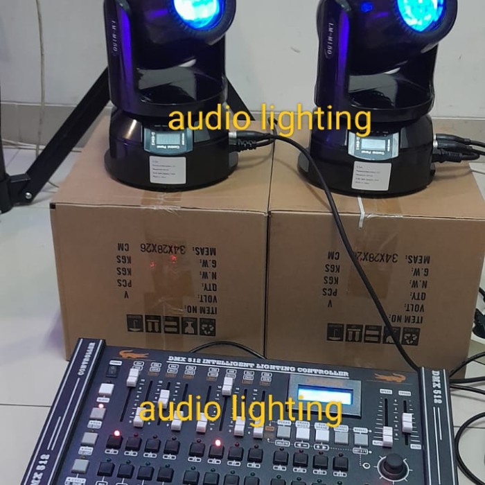 paket 2 unit mini Beam 150 Watt + mixer dmx crocodile
