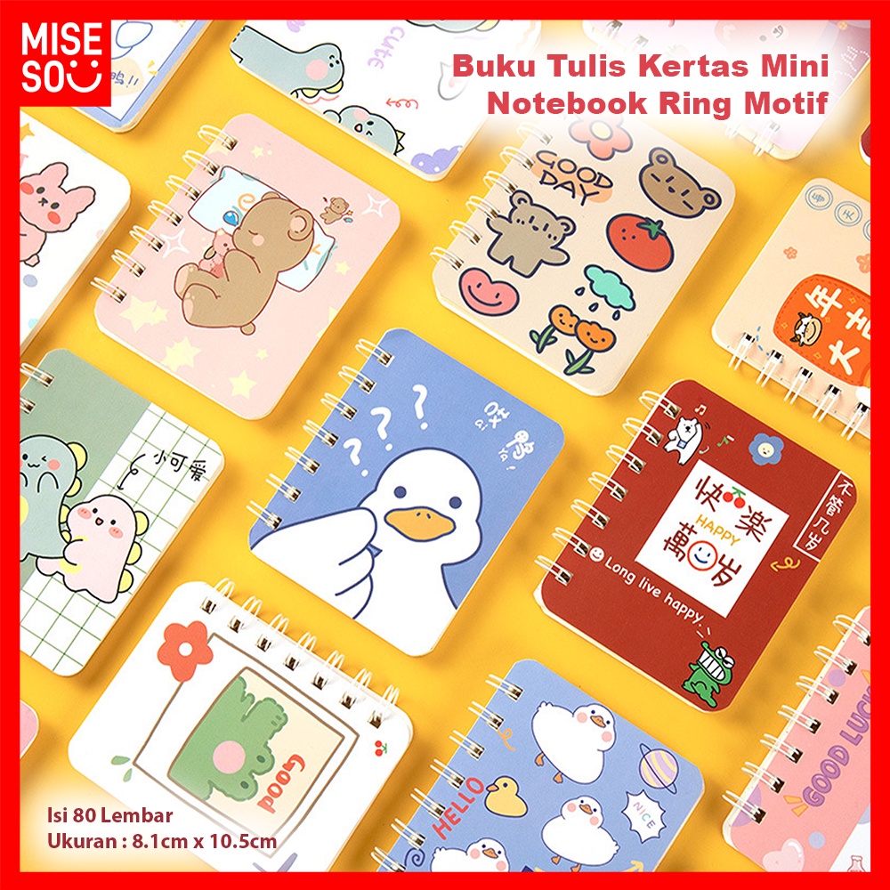 

Buku Catatan A7 Buku Tulis Kertas Mini Notebook Ring Motif ℳ 1025