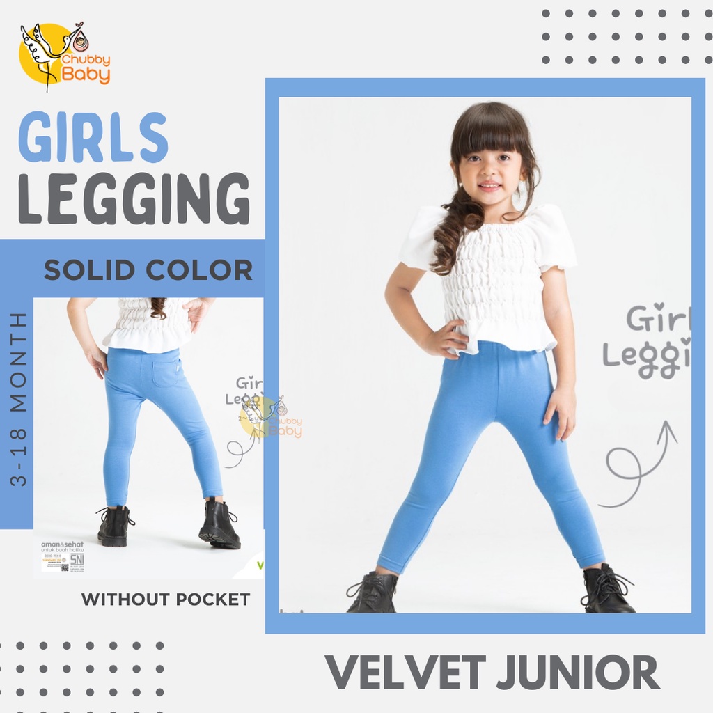 Velvet Junior - Baby Girls Legging Solid Color 3-18m