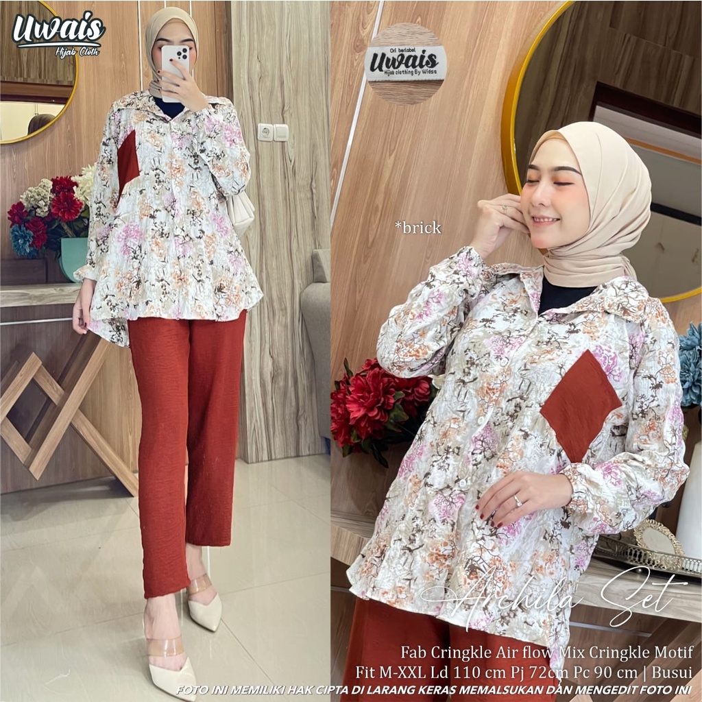 Pakaian Baju Busana Wanita ARCHILA SET by UWAIS 15/07 AS D84