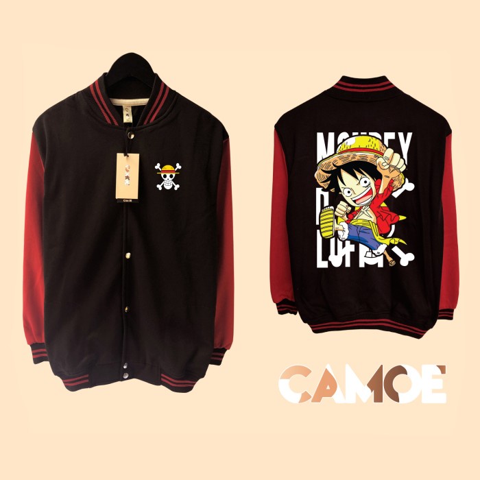 Jaket Varsity Luffy Chibi One Piece