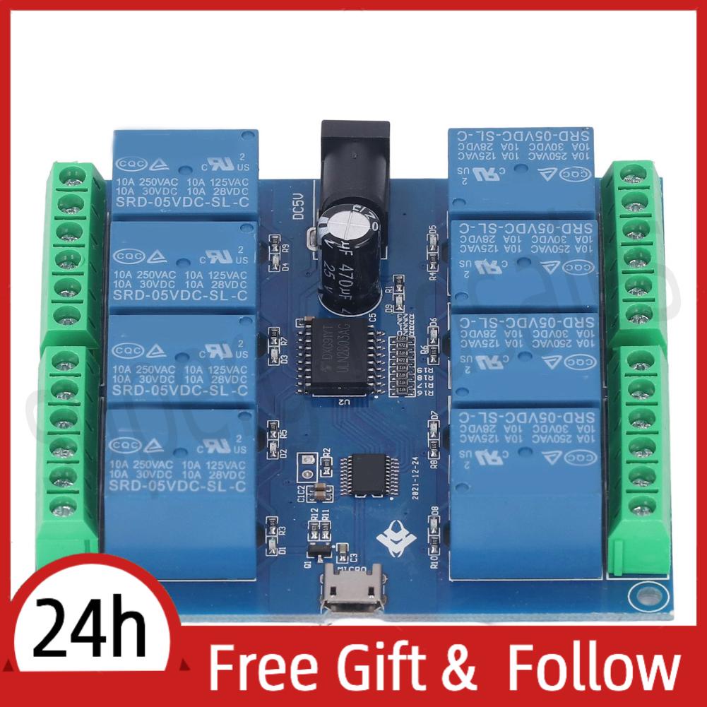 Supergoodsales Relay  HID Control  5V Intelligent 8 Channel USB Drive Free Module for Mechatronics