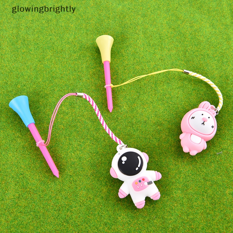 [glowingbrightly] 1pcs Tee Karet Golf Motif Kartun Tali Holder Bola Golf Mencegah Rontok TFX