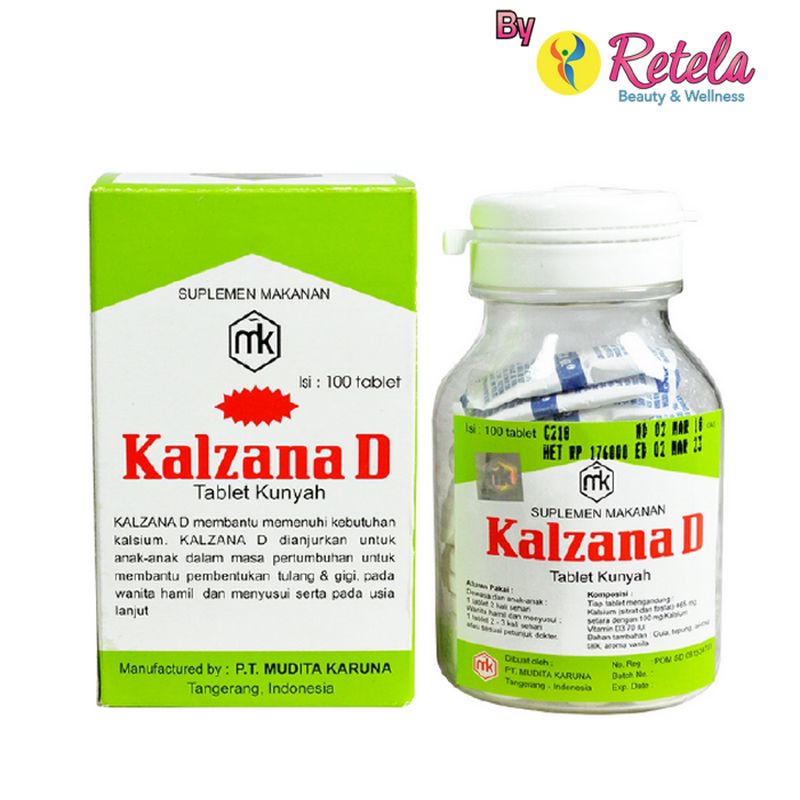Kalzana D 1 Botol Isi 100 Tablet