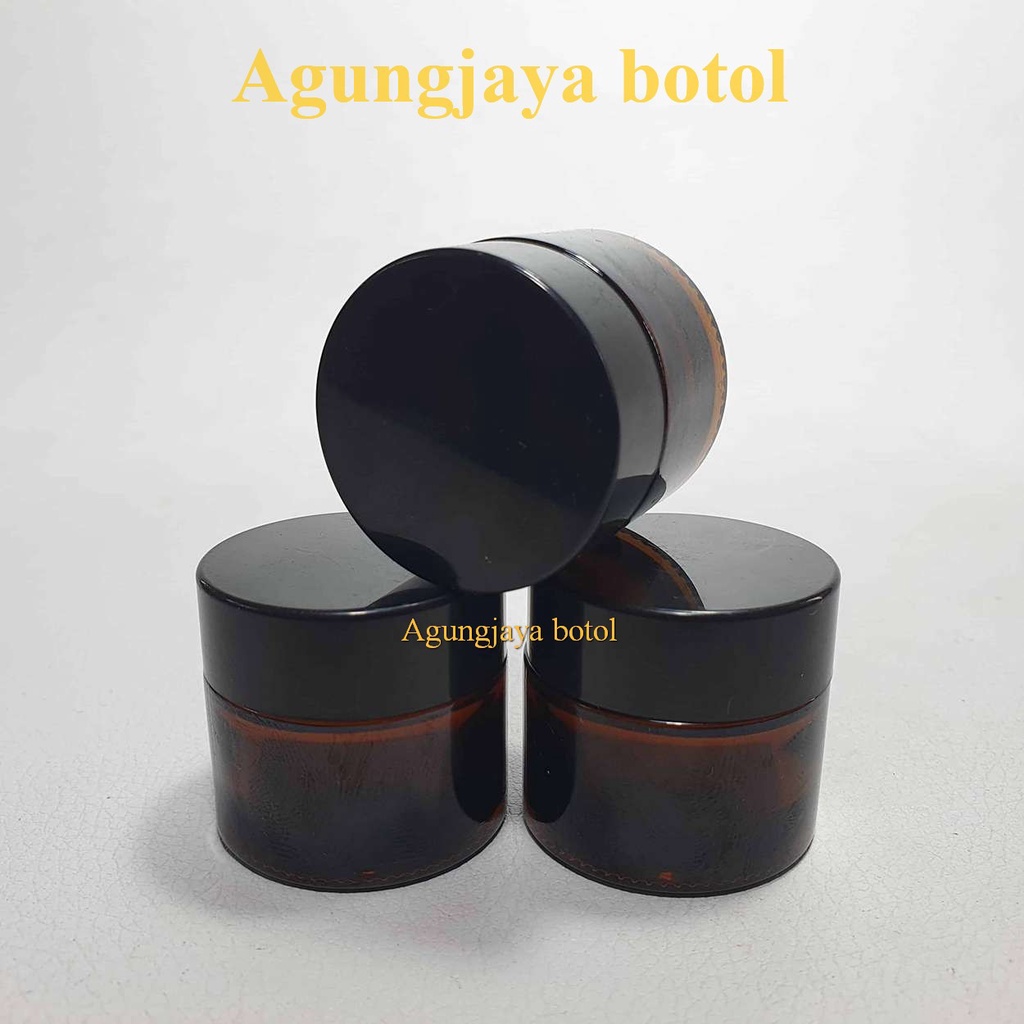 Pot Kaca 10 Gram Bulat Amber Original / Pot Cream Kaca / Pot Skincare / Pot Krim / Pot Kaca Promo / 