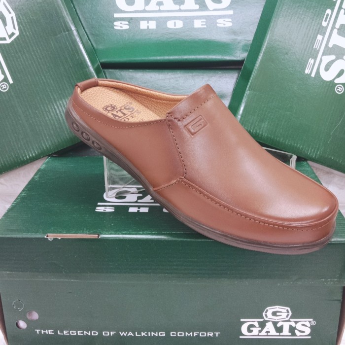 Sepatu sendal kulit pria GATS NB 0002 Black original BY gats
