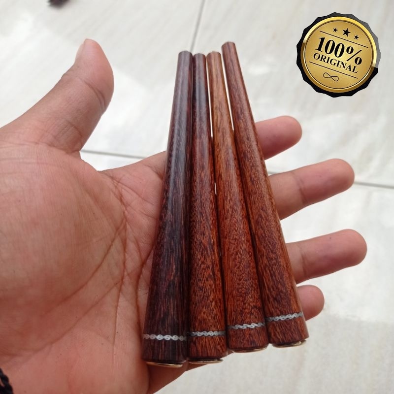 once pipa cangklong kayu gali asem kombinasi ukiran timah